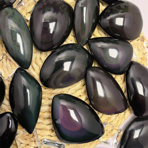 Obsidienne arc-en-ciel naturelle de haute qualité en gros, magnifique artisanat brut d'obsidienne pour la décoration de la maison et du jardin - Product Image 2