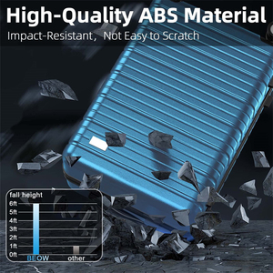 Khóa Mã Bánh Xe Theo Yêu Cầu Của Nhà Máy Va Li Xe Đẩy Cán Vỏ Cứng Túi Du Lịch Abs 4 Chiếc Bộ Hành Lý - Product Image 2