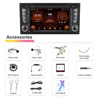 Radio para Auto Podofo 2+64G 7'' Android con CarPlay/Android Auto/GPS/WiFi/RDS/Radio por Red para Audi A4/B6/B7/RS4 para Seat Exeo