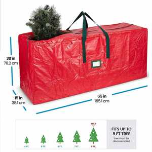 Durable <b>Large</b> <b>Christmas</b> <b>Tree</b> Storage Bag with Reinforced Handles Holiday Artificial Disassembled <b>Trees</b> for Living Room Use - Product Image 3