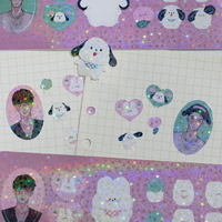 Fabricant d'autocollants holographiques personnalisés en forme d'étoile, autocollants Kawaii découpés à la demande, holographiques sur mesure