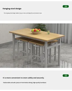 Ensemble de table et de chaises de cantine commerciale avec un design moderne pour 4, 6 ou 8 personnes, pour utilisation dans les restaurants - Product Image 6