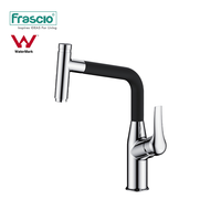 Frascio Robinet d'évier de luxe pliable monté sur le pont Robinets chauds et froids pour éviers de cuisine Robinet de cuisine en laiton