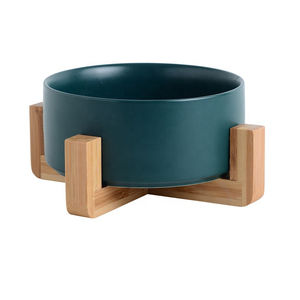 Tazón de cerámica mate para mascotas de pie alto, sin barbilla negra, fácil <span class=keywords><strong>Clen</strong></span>, cuenco de cerámica antichoque para mascotas, protege la columna Cervical, cuenco de comida para perros - Product Image 5