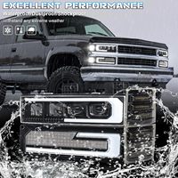 Feux avant LED OVOVS avec feux de jour de bienvenue, clignotants LED, feux latéraux avant pour Chevrolet C/K 1500 2500 3500 Silverado 1994-1998