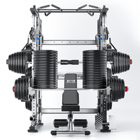 NOUVEL équipement de gymnastique Machine Smith multifonctionnelle Gym à domicile avec contrepoids de 160kg
