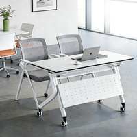 Nouvelle table de formation pliable au design minimaliste pour bureau, salle de classe et salles de réunion - Ensemble de bureau et de chaise modulaires multifonctions