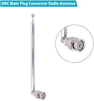 Portable Télescopique En Acier Inoxydable BNC Prise Mâle Jack Connecteur Adaptateur HF VHF UHF Antenne De Communication Mobile