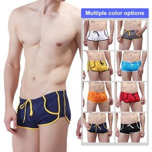 Roupas de Marca OEM para Homens, Calções de Praia de Secagem Rápida em Nylon e Spandex com Estampa Xadrez e Cordão na Cintura - Product Image 3