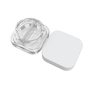 아치볼드 도매 9ml 유리 항아리 스퀘어 클리어 스파이스 허브 에센스 왁스 포장 아이 증거 유리 농축액 항아리 디바이더와 - Product Image 3