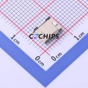 FC05-S06FCT-00 FFC/FPC Connector SMD,P=0.5mm,Horizontal Mount Connector Flip Cover Type Bottom Contact 6P 0.5mm - Product Image 2