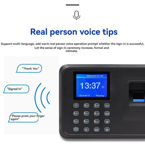 เครื่องบันทึกเวลาเข้าออก 25 ภาษา รองรับการสแกนลายนิ้วมือ วัสดุสแตนเลส 304 เชื่อมต่อเครือข่าย TCP/IP ความถี่ 13.56mhz ระยะตรวจจับ 0-7 เมตร รองรับ Windows 10 - Product Image 3