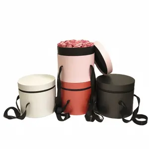 Logo small fresh-keeping rose gift <b>box</b>, cylindrical suede velvet flower <b>box</b>, customizable according to demand - Product Image 5