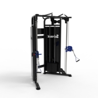 Appareil de musculation multifonctionnel professionnel en acier à double poulie, design moderne et ergonomique, à charges réglables