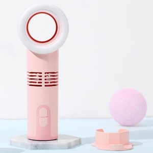 Mini Portable Bladeless Fan with LED <b>Night</b> <b>Light</b> <b>USB</b> Charging Desktop Cooling Fan Travel Electric Air Cooler for Home Office - Product Image 2