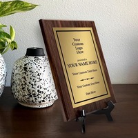 Signes ByLITA Prix de plaque en bois personnalisable | Option de montage de chevalet | Cadeau de reconnaissance pour les gagnants de prix, certificats