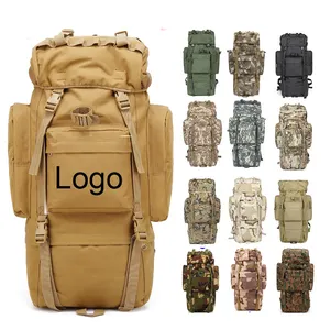 Trekking Camouflage Oxford Camping Sports Travel Molle <strong>Rucksack</strong> <strong>Large</strong> Capacity Waterproof 70L Tactical Backpack - Product Image 1