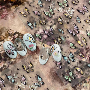 Autocollants 3D pour ongles YITU, motifs <span class=keywords><strong>manga</strong></span>, papillon, dessin animé, autocollants, sans BPA, non toxiques, fins, résistants, vente en gros YT7685 - Product Image 1