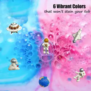 Wholesale Handmade Bath Bombs With Space Planet Toys Bubble Fizzer Home SPA Galaxy Bath Bombs For Kids With Surprise Inside