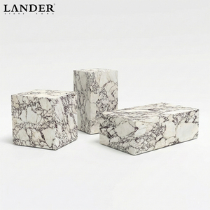 <span class=keywords><strong>Tavolino</strong></span> da Caffè in <span class=keywords><strong>Marmo</strong></span> Naturale Landerstone, Base Bassa in Calacatta Viola per Soggiorno, Personalizzabile - Product Image 2
