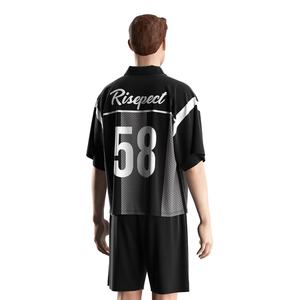 Camiseta de Fútbol Americano Retro Personalizada con Cuello Polo, Estilo Holgado, con Tejido de Malla Transpirable y Tejido de Punto Brillante - Product Image 4