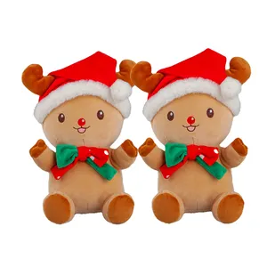 Ledi Wholesale Custom Deer Stuffed Toys Juguetes Para Ninos Cute Adorable Christmas Plush Toy Gift Kids Soft Toy Oem Brinquedo