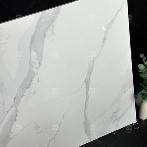 Luxury60x60 Carrara Trắng porcelanto <span class=keywords><strong>Glossy</strong></span> gốm gạch lát sàn cho phòng khách carreaux đá cẩm thạch nội thất sàn và tường gạch - Product Image 2