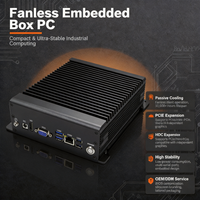 Computadora Integrada de Diseño Compacto, Silenciosa y sin Ventilador, con CPU Intel para Personalización OEM, Carcasa de PC Industrial de Alta Confiabilidad