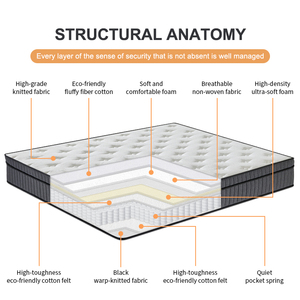 Chất Lượng Cao Thiết Kế Hiện Đại Thêm Mềm Mại 30Cm Dày Túi Mùa Xuân Nệm Vua & Nữ Hoàng Kích Thước 10 Năm Bảo Hành - Product Image 5