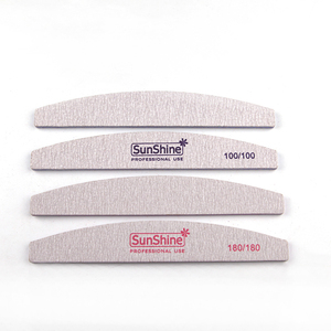 Professional Emery Board Manicure Pedicure Art Tools Custom Logo Double-Sided Nail File Set 180 100 Grit Nail File