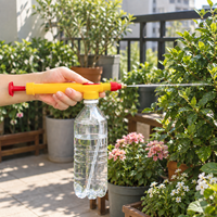 Pulvérisateur manuel à pression monté sur bouteille, pompe à main pour jardin avec buse en laiton réglable pour le nettoyage de la maison et du jardin