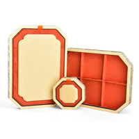 Étui de présentation de bijoux de style palais, boîte de rangement de bijoux antique et emballage élégant pour collier et bague