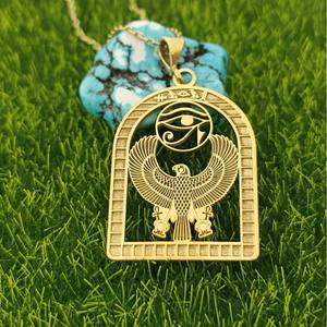 Collar con Colgante del Ojo de Ra del Antiguo Egipto, Acero Inoxidable 316L, Joyería <span class=keywords><strong>Egipcia</strong></span>, Collar del Ojo de Horus, Águila de Horus - Product Image 2