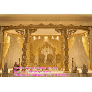 Mandap de madera tallado para boda, mandril de madera para bodas - Product Image 1