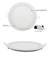Mini İnce 3W 4W 6W 9W Gömme Arka Aydınlatmalı Kısılabilir Yuvarlak Kare Düz Tavan Led Panel Lambası