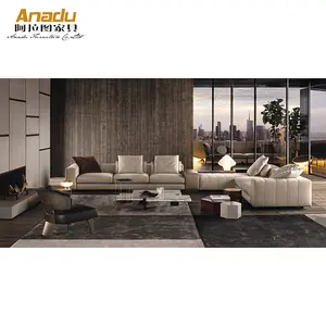 Villa Meubels Gemaakt In Italië Formele Sofa Set Big Size Woonkamer Lederen Sectionele Couch Sofa