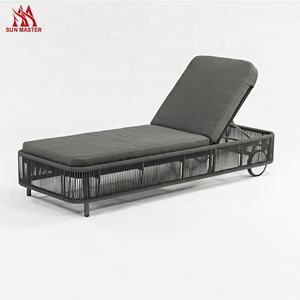 Meubles de terrasse d'hôtel modernes, lit de jour de patio, lit de soleil, <span class=keywords><strong>chaise</strong></span> longue en corde tressée, chaises de bar de plage empilables pour <span class=keywords><strong>piscine</strong></span> extérieure - Product Image 1