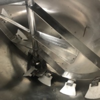 Huashang Custom Industriële Suikergoedkookmachine, verticale stoomverwarmde gejackete ketel met mixer