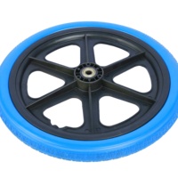 Roue de vélo de 16 pouces jante en plastique roue libre plate