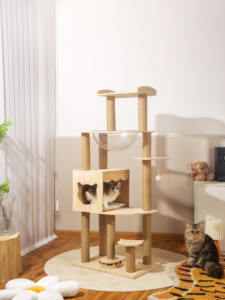 Vente flash : Grand arbre à chat, tour en sisal et bois, meubles pour animaux de compagnie, jouets - Product Image 1