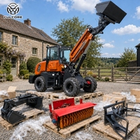 Chargeur diesel FULCORE en stock, capacité de charge nominale de 1500 kg, flèche de levage haute pour le chargement de camions à bords hauts, chargeur à bras télescopique