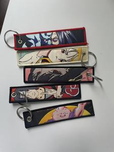Tùy Chỉnh Dệt Logo Máy Bay Phản Lực <span class=keywords><strong>Tag</strong></span> Keychain Thêu Keychain Mèo Có Thể Sạc Lại Xe Máy Xe Anime Thẻ Chìa Khóa - Product Image 2