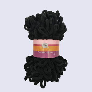 도매 100% 폴리 에스테르 거친 실 손가락 루프 원사 손 뜨개질 인형 담요 만들기 - Product Image 6