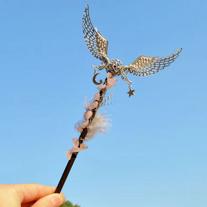 Varita de Cristal de Cuarzo Rosa Natural de 18 cm, Varita Mágica de Cristal de Hada, Piedra Curativa de Amatista, para Regalos - Product Image 5