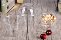 Gobelets en plastique PET jetables écologiques avec couvercles, personnalisables avec logo, 12oz, 14oz, 20oz, 32oz, 16oz, à paroi simple, transparents, pour café glacé et bubble tea