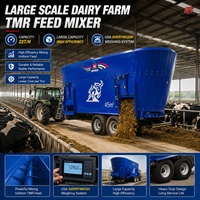 Nouvelle machine à mélanger les aliments TMR HINDA haute capacité pour les fermes laitières |   Chariot mélangeur d'aliments robuste électrique/diesel haute performance