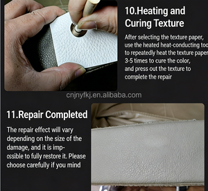 Kit de réparation <span class=keywords><strong>cuir</strong></span> et vinyle pour sièges de voiture, kit de réparation de trous et fissures, outil de restauration du <span class=keywords><strong>cuir</strong></span> - Product Image 6