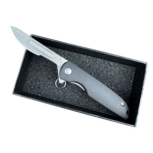 <span class=keywords><strong>Mini</strong></span> Coltello Pieghevole di Alta Qualità in Acciaio Inox di Grado Industriale, Lama a Cambio Rapido, Personalizzabile, Piccolo Portachiavi per Campeggio - Product Image 6