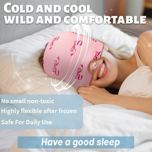 Gorro de <span class=keywords><strong>Gel</strong></span> Frío <span class=keywords><strong>para</strong></span> la Cabeza <span class=keywords><strong>con</strong></span> Máscara de <span class=keywords><strong>Ojos</strong></span> <span class=keywords><strong>para</strong></span> <span class=keywords><strong>Dormir</strong></span>, Compresa Fría <span class=keywords><strong>para</strong></span> Enfriamiento Físico - Product Image 6