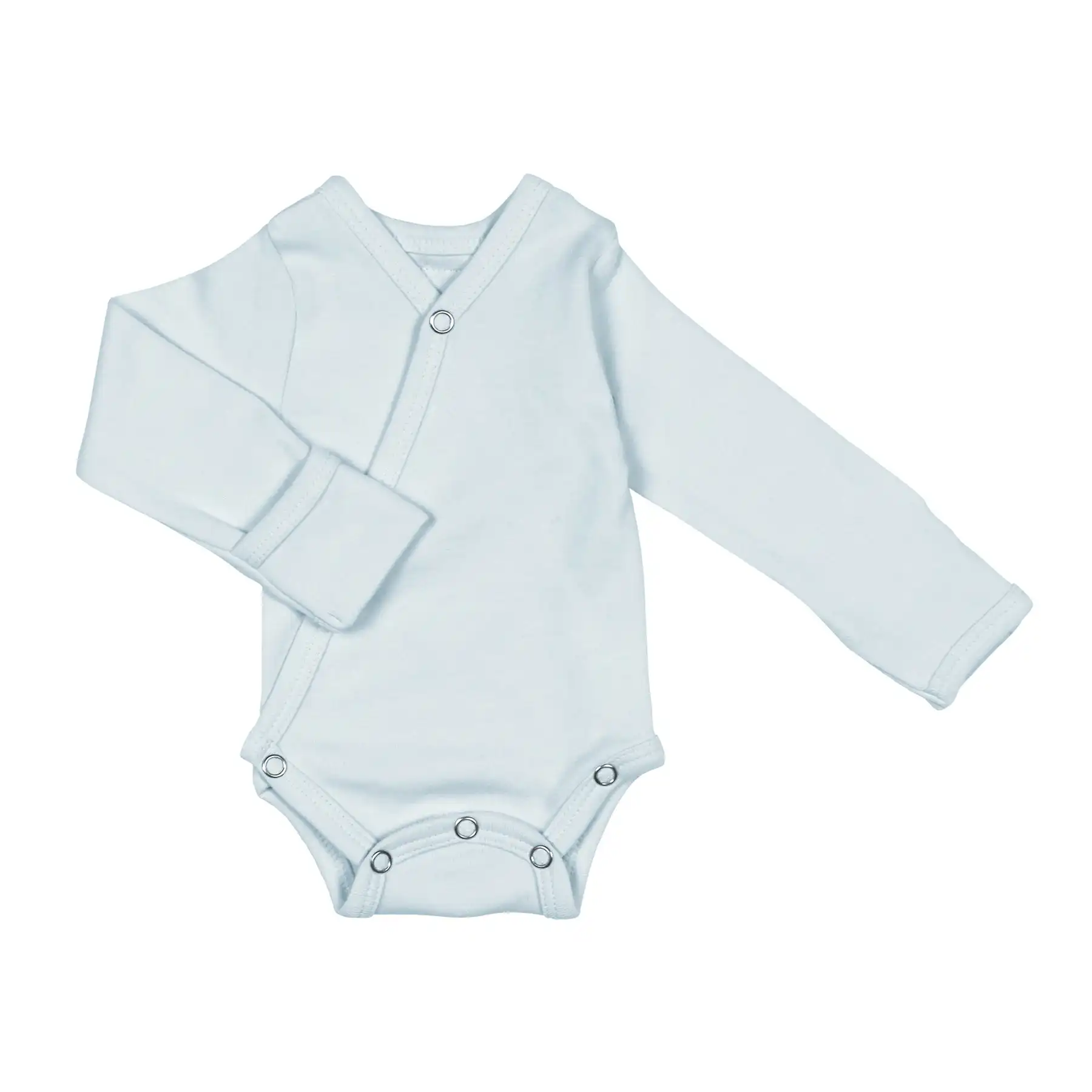 High Quality Long Sleeve Newborn Custom Blank White 100% Combed Cotton Plain Collar Baby Bodysuit Baby Romper